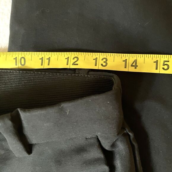 H&M Pants Stretch Flat Straight Skinny Ankle Black 8 Elastic Waist 27-31" - Picture 7 of 16